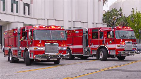 Beverly Hills Fire Dept Battalion 1 Engine 1 Truck 4 Engine 5