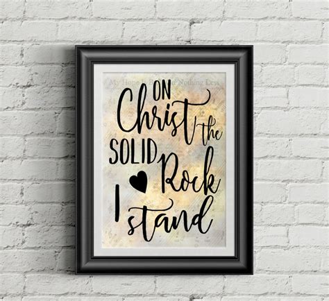 On Christ the Solid Rock I Stand Digital Hymn Print - Etsy