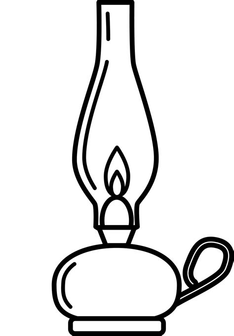 Oil Lamp Coloring Page Colouringpages