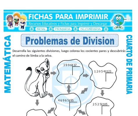 Actividades De Divisiones Para Cuarto Grado