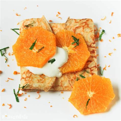 Crepes Con Naranja Y Crema De Mascarpone Con Y Sin Gluten L