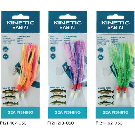 Kinetic Sabiki Flasher Uv Feather Rig Multicolor Waveinn