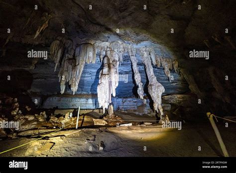 Limestone Cave Of Stalactite And Stalagmite Formations The Gruta Da