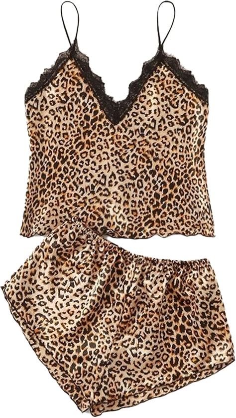 Chictry Damen Sexy Dessous Set Leopard Nachtw Sche Sets Erotik Lingerie