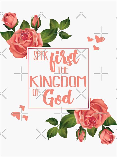 Seven Ways To Seek First The Kingdom Of God Matthew 6 33 Sticker