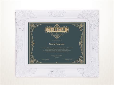 Vintage Certificate Of Achievement Editable Certificate Etsy