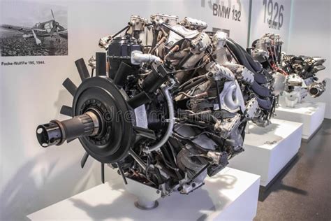 Bmw Engine In The Exhibition Hall Of The Bmw Museum Piston