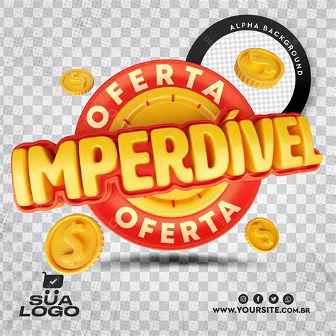 Selo 3D Oferta Imperdível PSD Para Composição download Designi