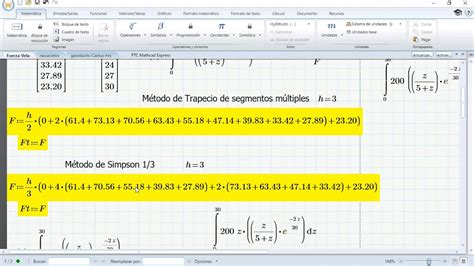 Problemas de aplicación de Integración numérica YouTube