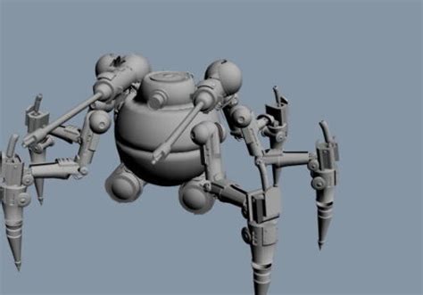 War Robot Design D Model Fbx Ma Mb Obj Free Dmodels