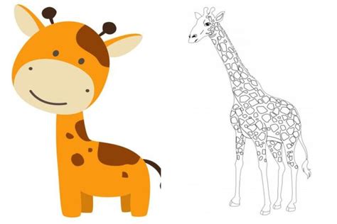 Desenho De Girafa Imagens Para Colorir E J Coloridas Para Imprimir