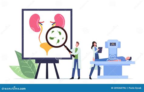 Urinary Tract Infection Uti Medical Concept Tiny Doctors And Sick