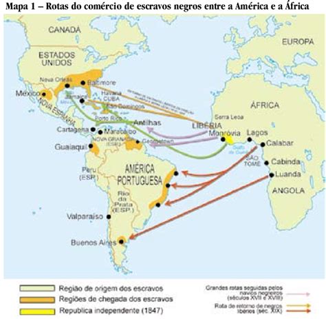 O tráfico negreiro e as rotas de migração de africanos para as Américas