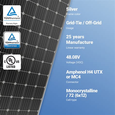 Mission Solar W Solar Panel Cell Mse Sq S Monocrystalline