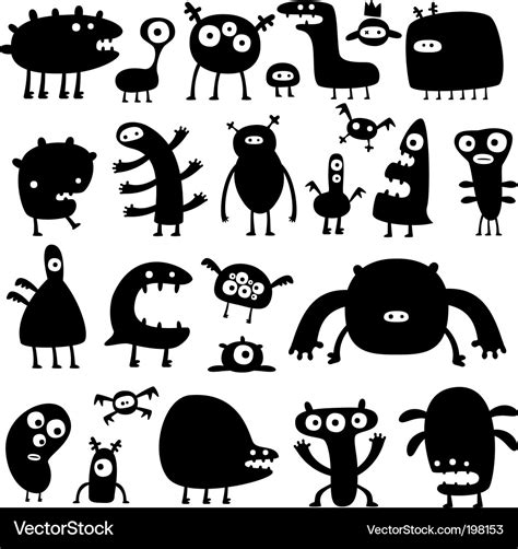 Monsters Royalty Free Vector Image Vectorstock