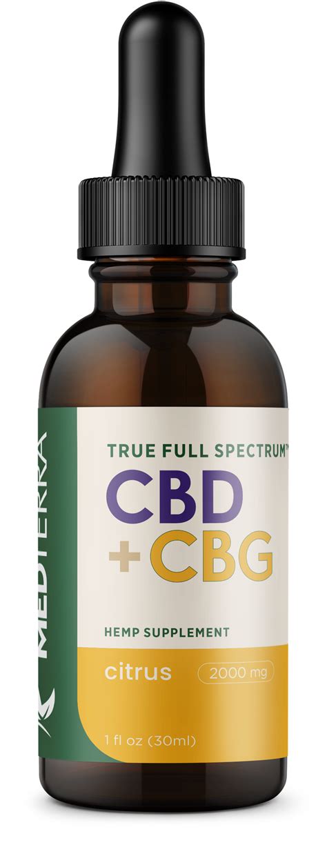 Medterra CBG CBD Full Spectrum Tincture Cool Blue Distribution