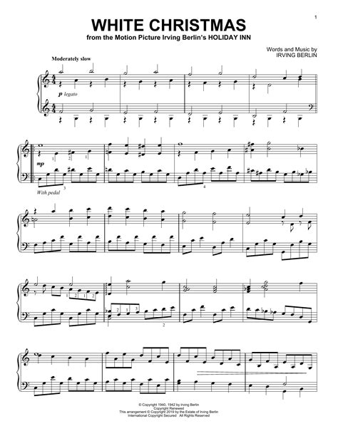 White Christmas By Irving Berlin Sheet Music For Piano Solo At Sheet