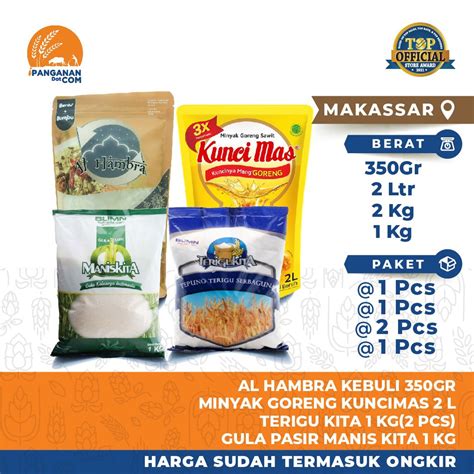 Jual Paket Sembako IPanganan B Beras Gula Pasir Tepung Terigu