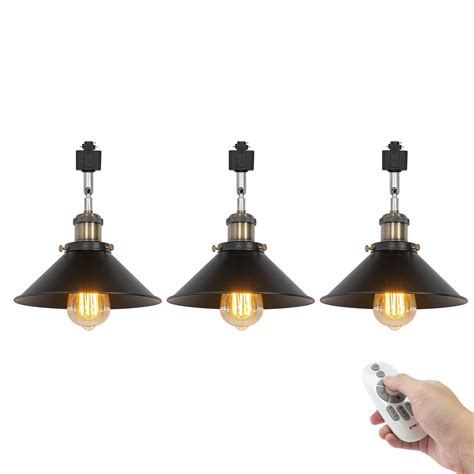 Fsliving Adjustable Angle Remote Control H Type Track Pendant Light E