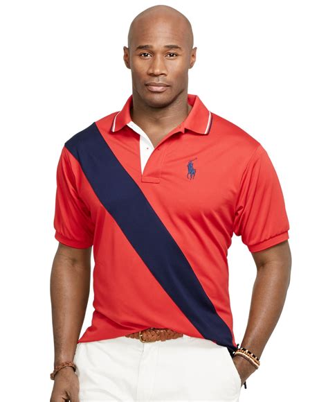 Lyst Polo Ralph Lauren Big And Tall Banner Striped Performance Mesh