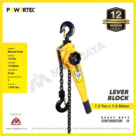 Dapatkan Produk Lever Block Powertec Ton X Meter Milimeter