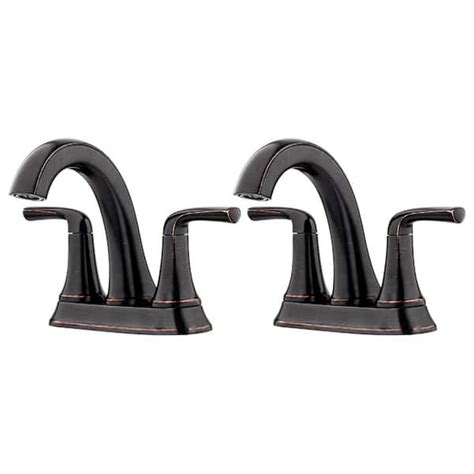 Pfister Ladera 4 In Centerset 2 Handle Bathroom Faucet In Tuscan Bronze2 Pack Lf 048 Lryy