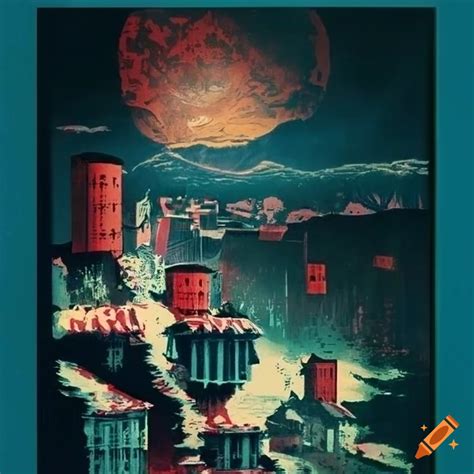 Dmt Graphic Novel Inspired Vintage Travel Poster For Zatoichi On Craiyon