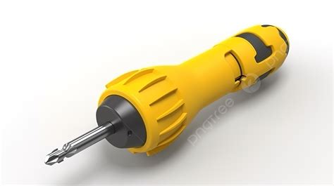 Yellow Screwdriver On A White Background D Illustration Of A