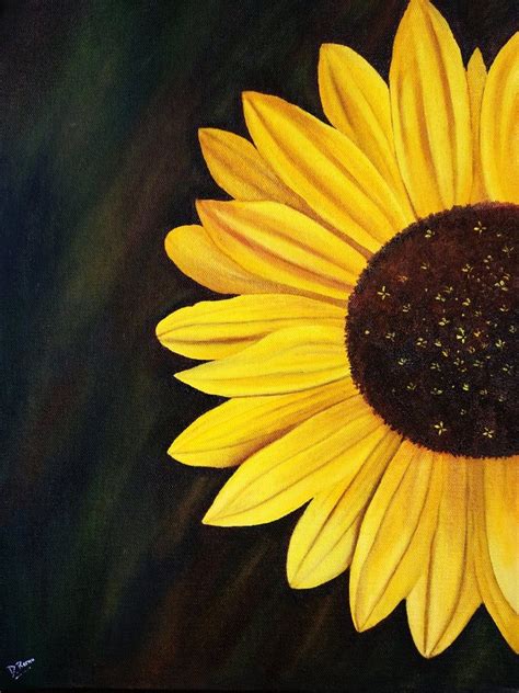 Premium Original Handmade Sun Flower Oil Painting Etsy India Sunflower Canvas Paintings Oil