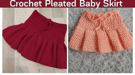 How To Crochet Simple Pleated Baby Skirt Written Pattern Included