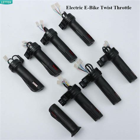 Letter Black E Bike Twist Throttle Universal Electric Scooter Parts