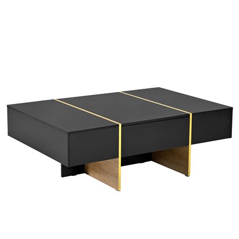 Mercer41 47.2'' X 31.4'' Table With High Gloss Finish, 2 Drawers