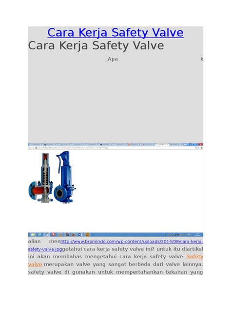 Cara Kerja Safety Valve Pdf