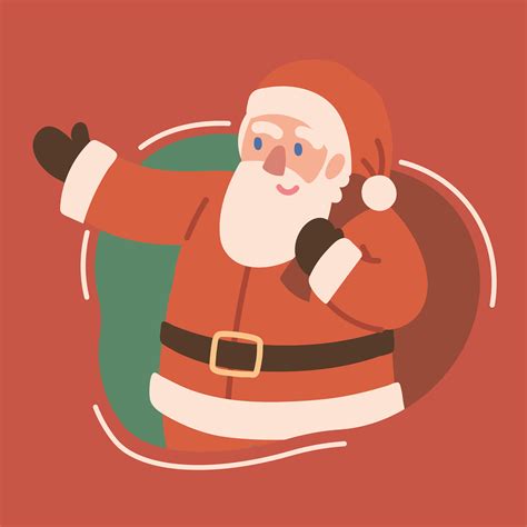 Santa carrying a bag 4631686 Vector Art at Vecteezy