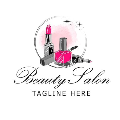 Logo De Beaut Premade Rose Noir Outils De Maquillage Cr Ation De Logo