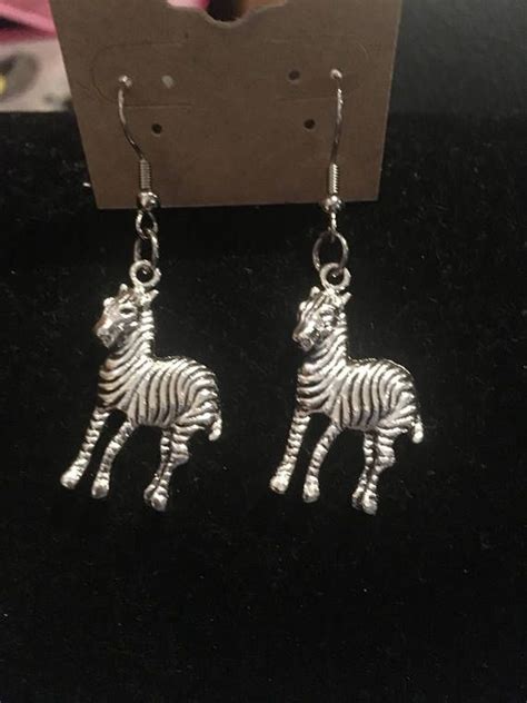 Zebra Earrings Etsy Earrings Drop Earrings Zebras Beautiful Jewelry