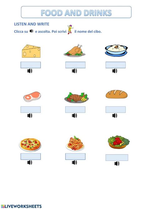 Worksheets Second Language Esl Workout Food Vocabulary Exercise