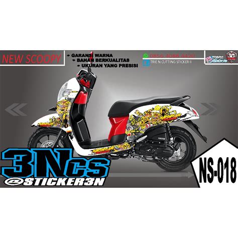 Jual Sticker Marsupilami Fullbodi Honda Scoopy New Fi Sticker Decal