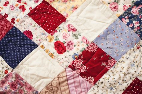 Premium Ai Image Closeup Of A Patchwork Quilt