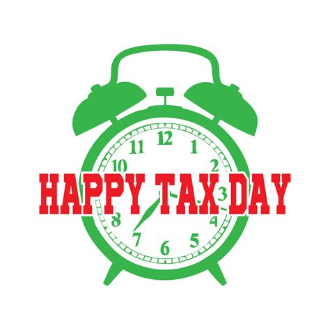 Clock Happy Tax Day Vector T Shirt Design File Vector Art At