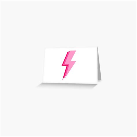 Layered Trendy Hot Pink And Light Pink Lightning Bolt Greeting Card