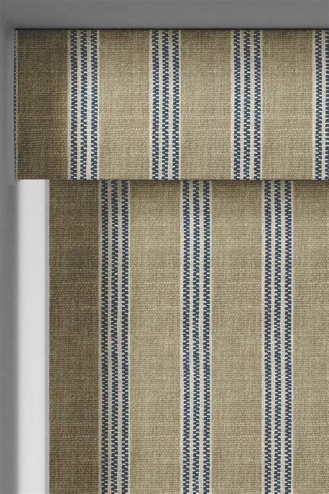 Buy Emily Bond Indigo George Stripe Made To Measure Roller Blinds From