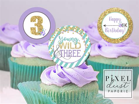 Purple Birthday Cupcakes