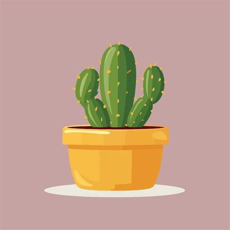 Premium Vector Cute Cactus Succulent Pot Icon