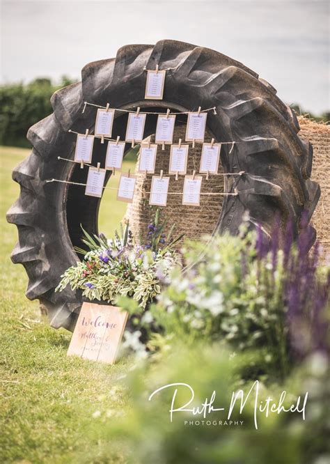 Tractor Tyre Seating Plan Country Theme Wedding Western Wedding