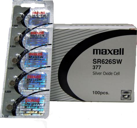 Amazon One 1 X Maxell 377 SR626SW SB AW Silver Oxide Watch