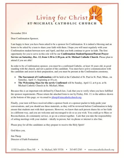 21 Catholic Confirmation Letter Page 2 Free To Edit Download And Print Cocodoc