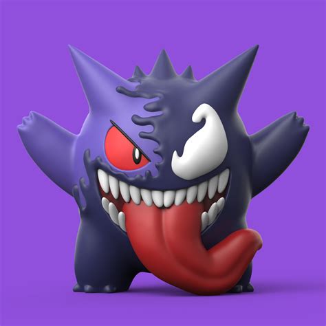 STL File POKEMON VENOM GENGAR OBJ And 3MF 3D Printer Model To