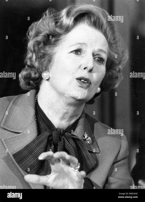 British Prime Minister Margaret Thatcher Black And White Stock Photos