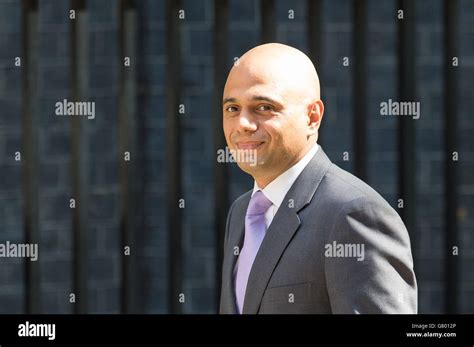 Sajid Javid Arrives At Downing Street In London And Will Become A